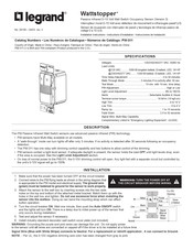 LEGRAND Wattstopper PW-311 Instructions D'installation