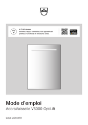 V-Zug AdoraVaisselle V6000 OptiLift Mode D'emploi