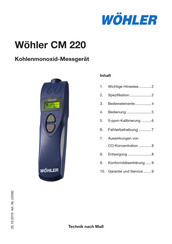 Wohler CM 220 Mode D'emploi