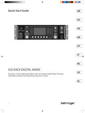 Behringer X32 Guide De Démarrage Rapide