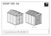 Palram Skylight Shed - 6x8 Tan Instructions De Montage