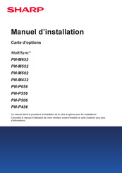 Sharp MultiSync PN-M652 Manuel D'installation