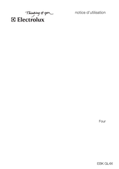 Electrolux EBK GL4X Notice D'utilisation