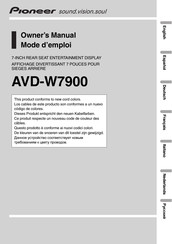 Pioneer AVD-W7900 Mode D'emploi