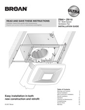 Broan ZB80 Guide D'installation