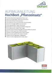 biohort HochBeet Notice De Montage