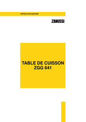 Zanussi ZGG 641 Notice D'utilisation