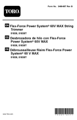 Toro Flex-Force Power System 60V MAX Mode D'emploi