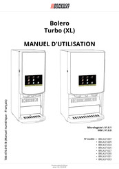 Bravilor Bonamat Bolero Turbo Manuel D'utilisation