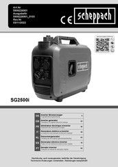 Scheppach SG2500i Traduction Des Instructions D'origine