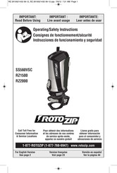 RotoZip RZ2000 Consignes De Fonctionnement/Sécurité