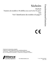 Alliance Laundry Systems HT200S Fonctionnement/Entretien