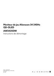 Dell Alienware 34 240Hz QD-OLED Instructions De Montage