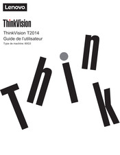 Lenovo ThinkVision T2014 Guide De L'utilisateur