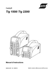 Esab Caddy Tig 1500i Manuel D'instructions