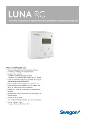 Swegon LUNA RC CO2-TEMP-MB Guide Rapide