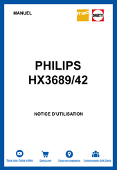 Philips sonicare HX3689/42 Manuel D'utilisation