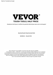 Vevor XSJ23-F08 Mode D'emploi