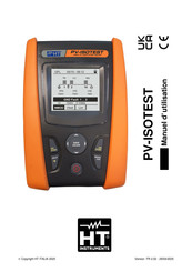 HT PV-ISOTEST Manuel D'utilisation