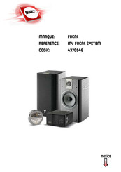 Focal Chorus SR 700 Manuel D'utilisation