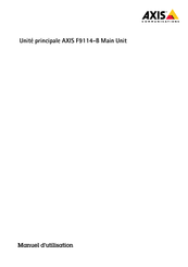 Axis F9114-B Manuel D'utilisation
