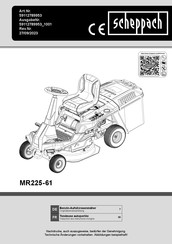 Scheppach MR225-61 Traduction Des Instructions D'origine