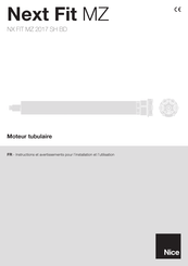 Nice NX STAR MZ 2017 SH Instructions Et Avertissements Pour L'installation Et L'utilisation