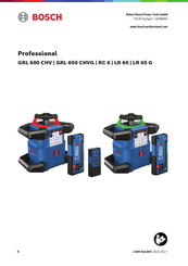 Bosch GRL 600 CHV Professional Mode D'emploi