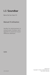 Lg S20A Manuel D'utilisation