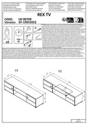 Dedeman REX TV UP 00799 Instructions D'assemblage