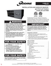 Modine HDB Série Manuel D'utilisation
