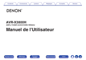 Denon AVR-X3800H Manuel De L'utilisateur