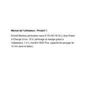 EINHELL TE-HD 18/12 Li Instructions D'origine