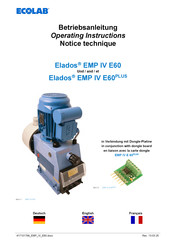 Ecolab Elados EMP IV E60 Notice Technique
