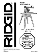 RIDGID Herc-u-lift Plus RS1000 Mode D'emploi
