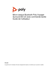 Poly Voyager Surround 80 UC Guide De L'utilisateur