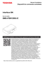 Toshiba BMS-IFBN1280U-E Manuel D'installation