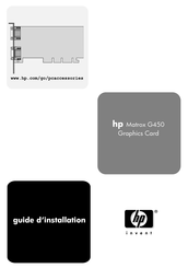 Hp Matrox G450 Guide D'installation