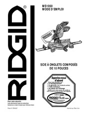 Ridgid MS1060 Mode D'emploi