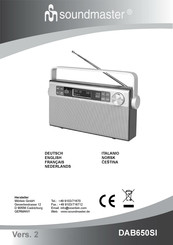 SOUNDMASTER DAB650SI Manuel D'utilisation
