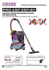 Sidamo PRO ASP 25P-SH Notice D'instructions Originale