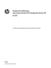 HP DesignJet Z6 Série Guide De L'utilisateur
