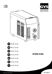 Gys MI E160 Mode D'emploi