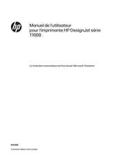HP DesignJet T1600 Série Manuel De L'utilisateur