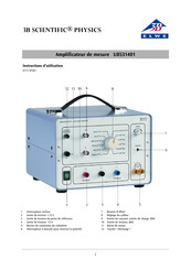 3B SCIENTIFIC PHYSICS U8531401 Instructions D'utilisation