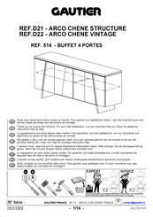 Gautier ARCO D21 Instructions De Montage