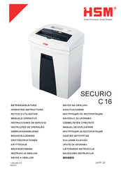 HSM SECURIO C16 Notice D'utilisation