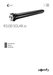 SOMFY RS100 Solar io Notice