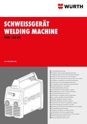 Würth WIG 180 DC Traduction Des Instructions De Service D'origine