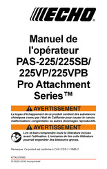 Echo PAS-225VPB Manuel De L'opérateur